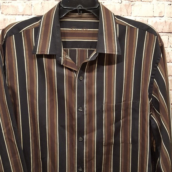 Tasso Elba Shirt Long Sleeve Button Down Size Large - Picture 3 of 8